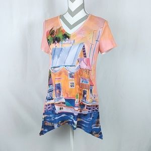 Ellen Negley Art & Sol Bait Shop Print Shirt Small